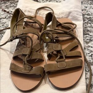 Green Suede Valia Gabriel Handmade in Greece 40